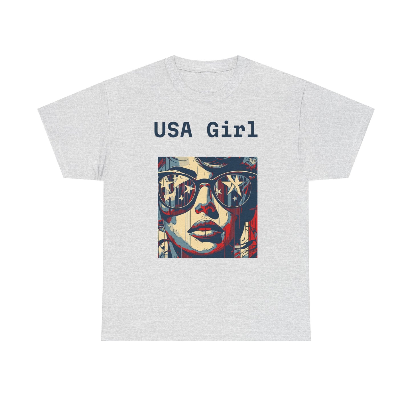 "USA Girl" - Amazing Unisex Heavy Cotton Short Sleeve Tee Shirts!