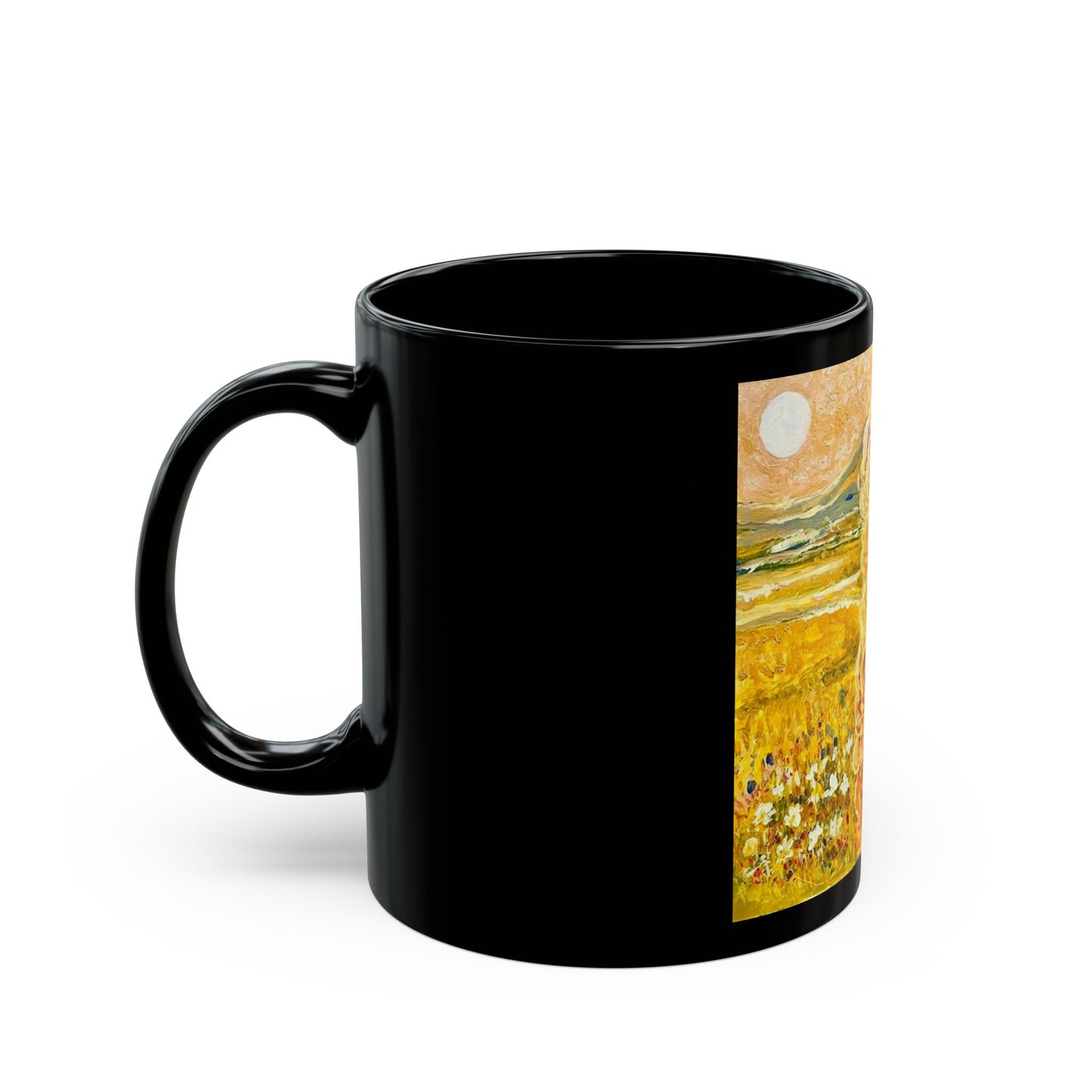 Queen of Summer - 11 oz or 15 oz Ceramic Black Mugs