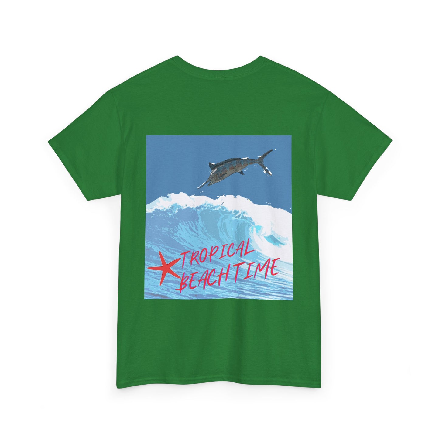 Tropical Beach Time - Amazing Unisex Heavy Cotton Tee