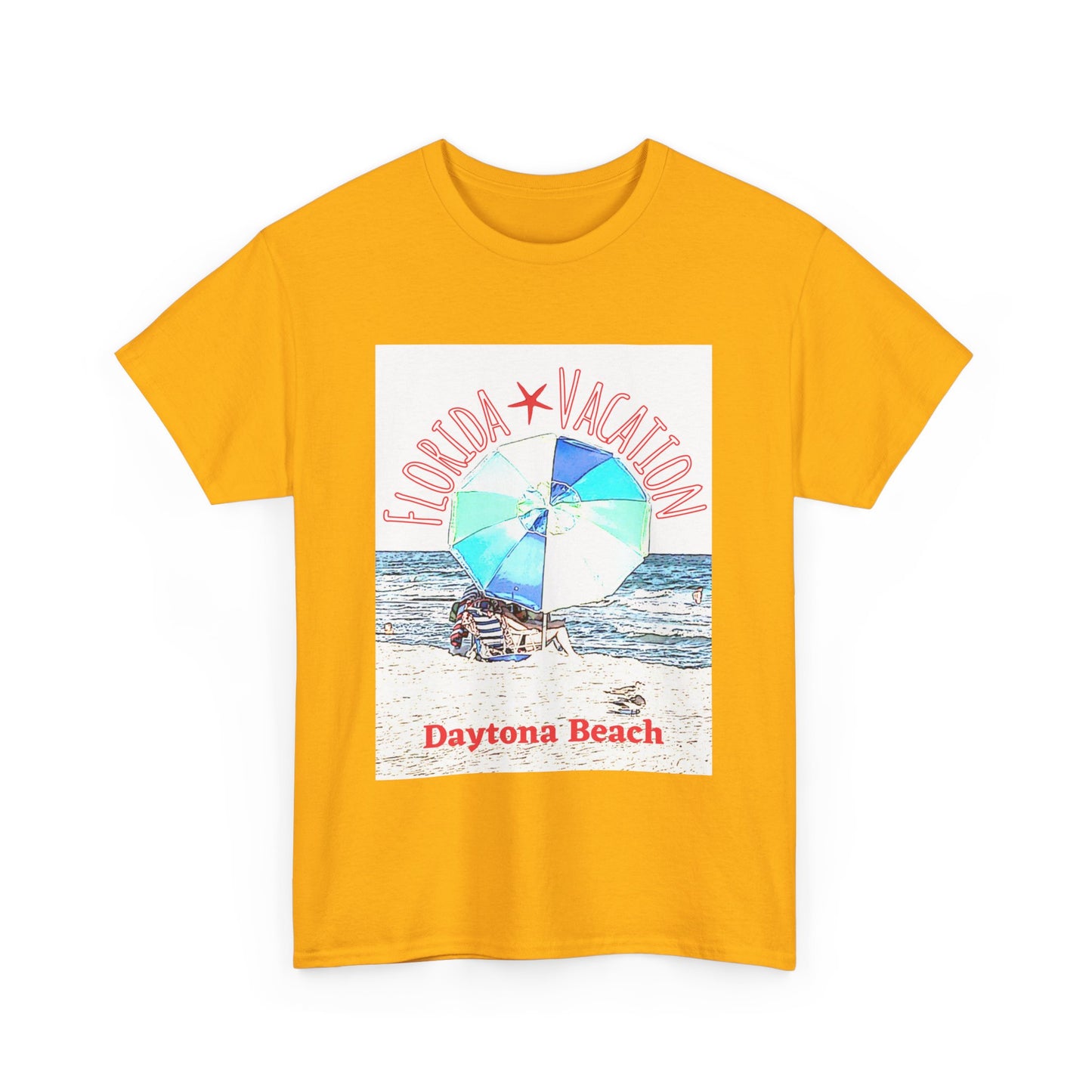 Florida Vacation Daytona Beach - Amazing Unisex Heavy Cotton Tee