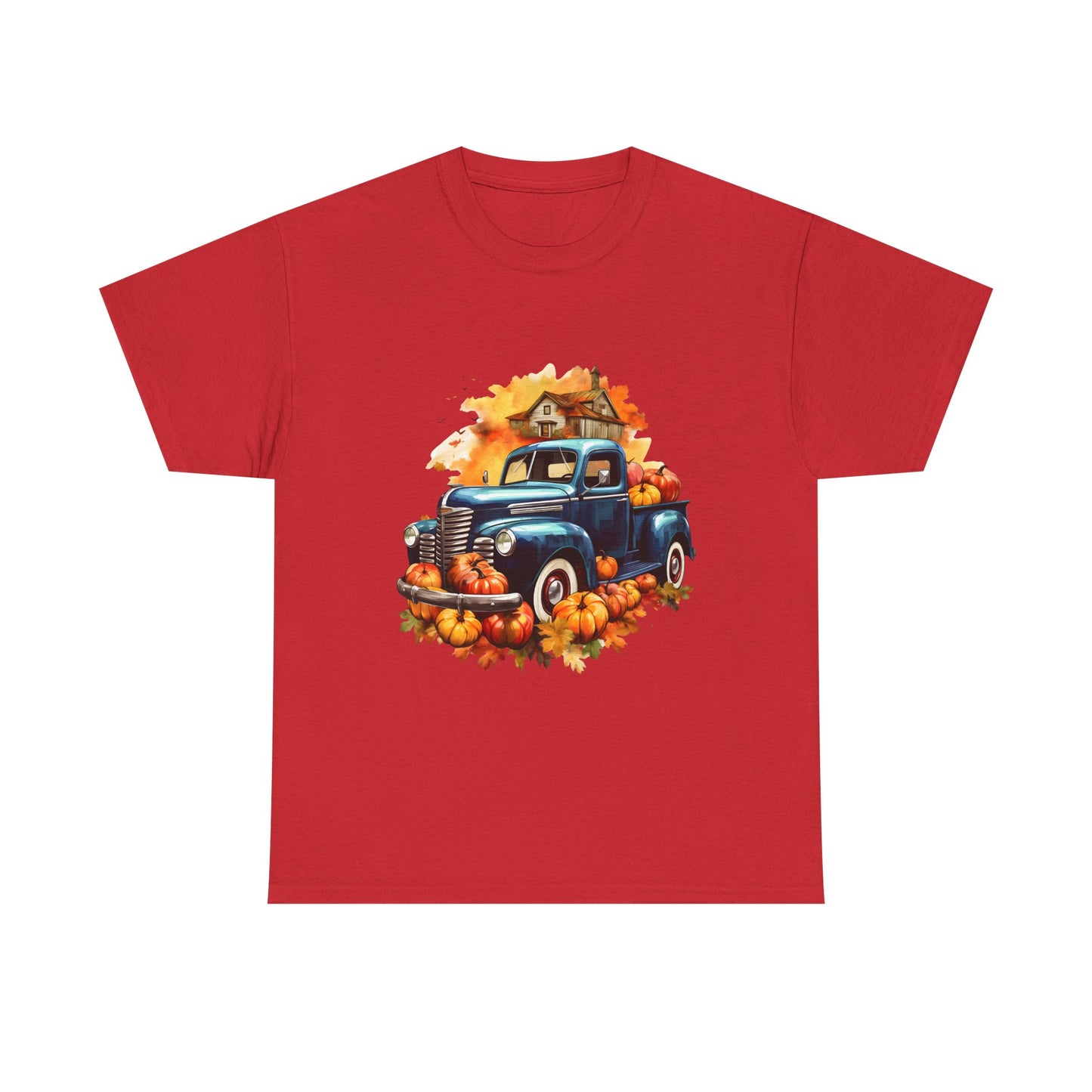 Fall Truck -Amazing Unisex Heavy Cotton Short Sleeve Tee Shirts!