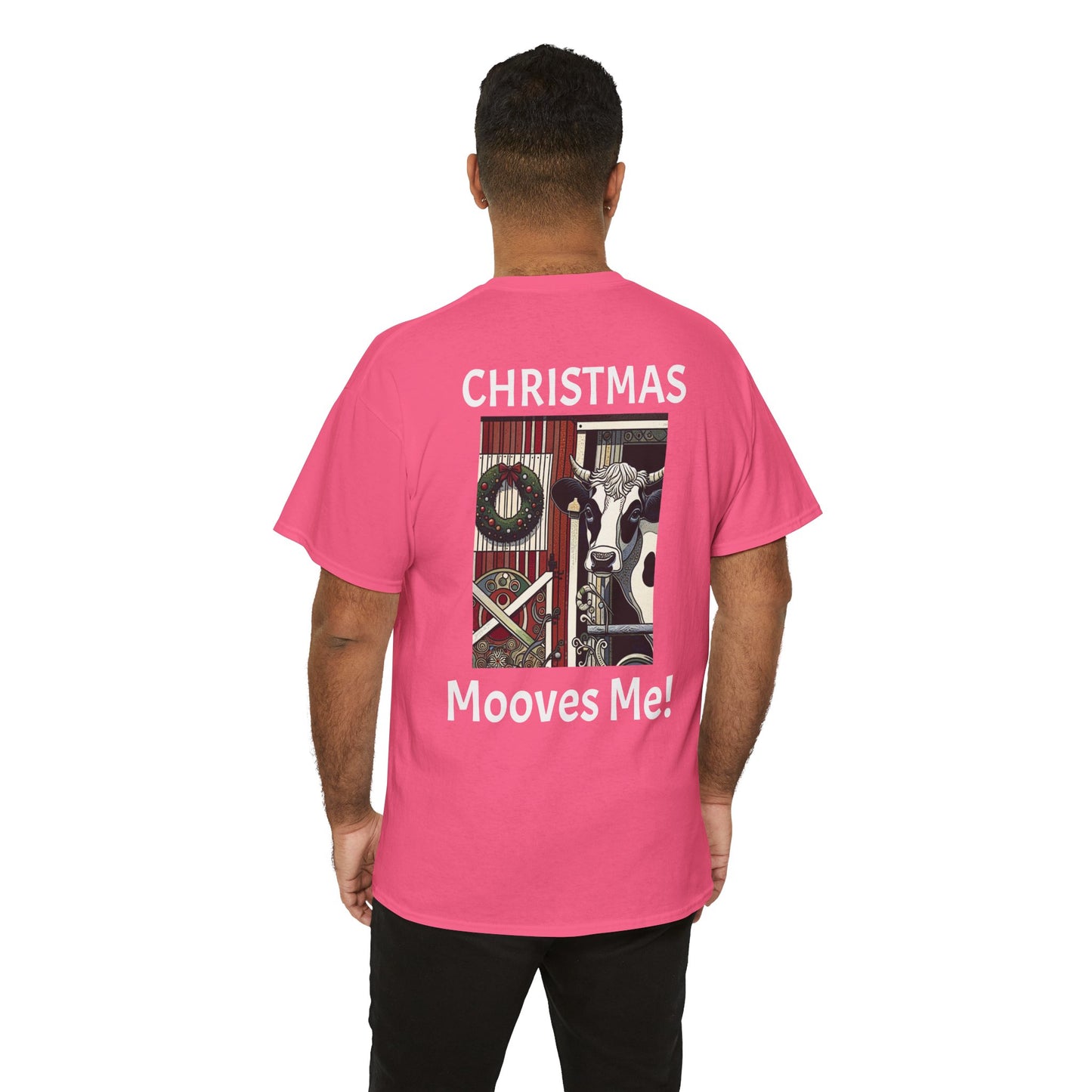 Christmas Mooves Me -Amazing Unisex Heavy Cotton Short Sleeve Tee Shirts!