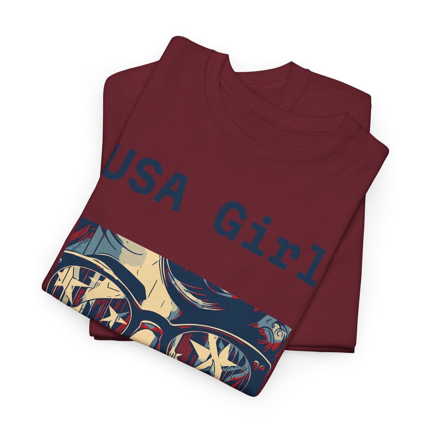 "USA Girl" - Amazing Unisex Heavy Cotton Short Sleeve Tee Shirts!