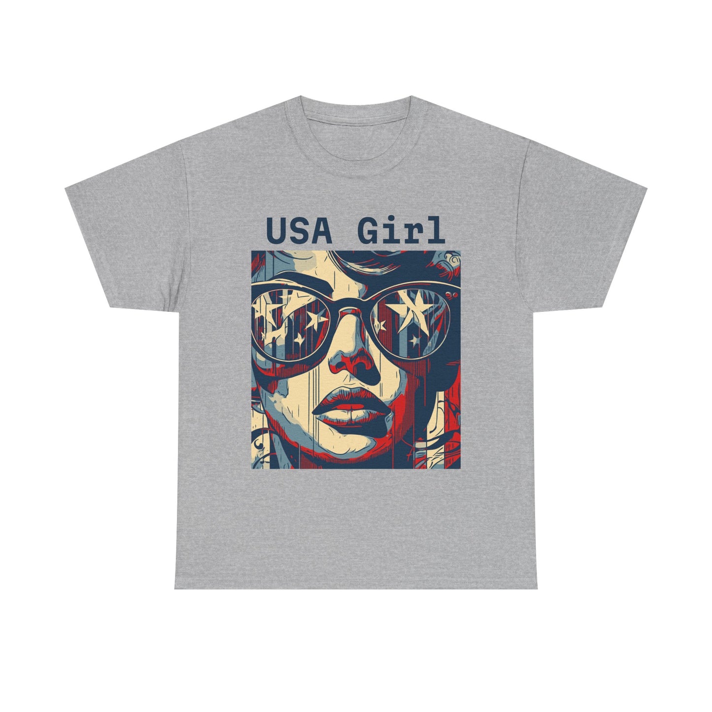 "USA Girl" Amazing Unisex Heavy Cotton Short Sleeve Tee Shirts!