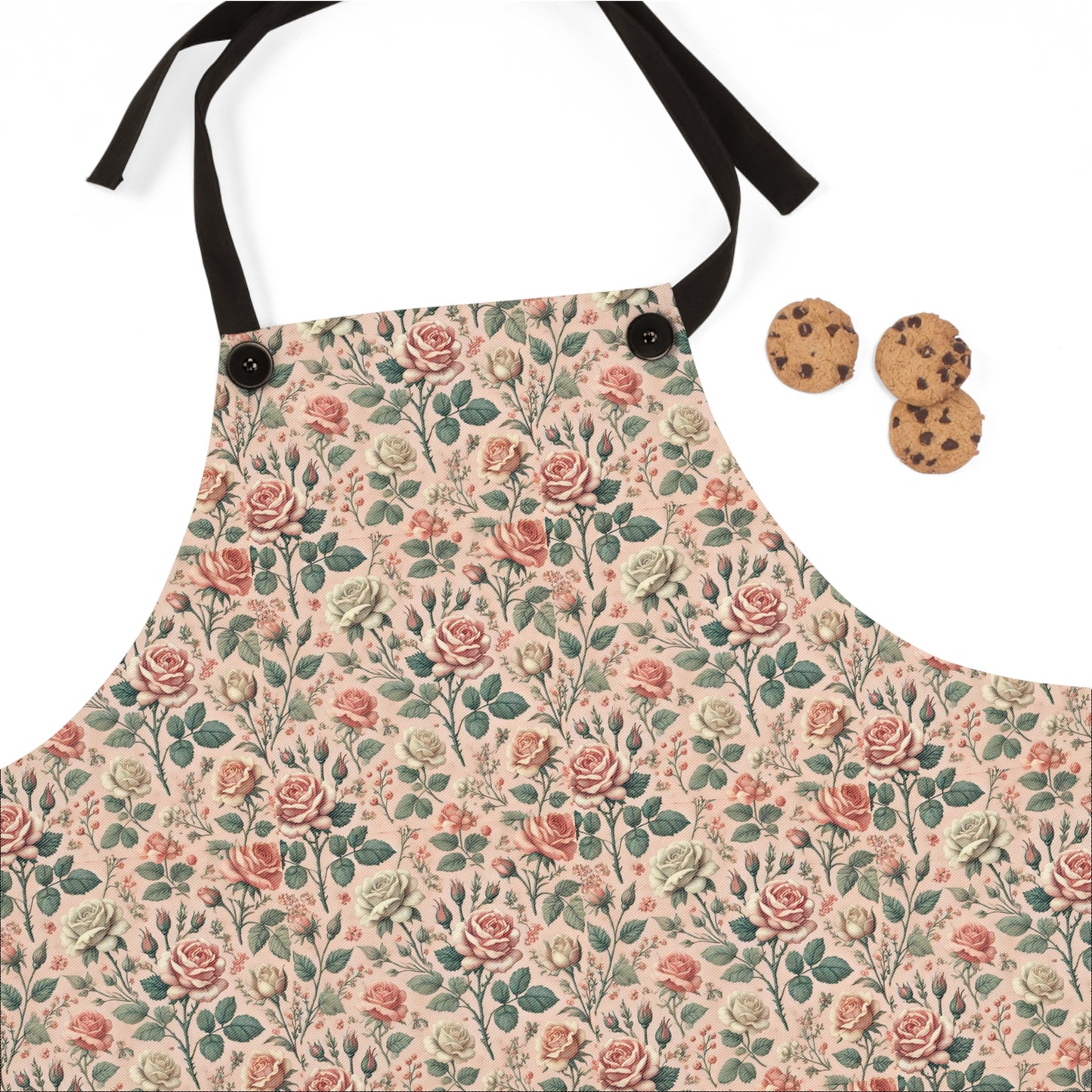 Shabby Chic Pink Roses-Apron