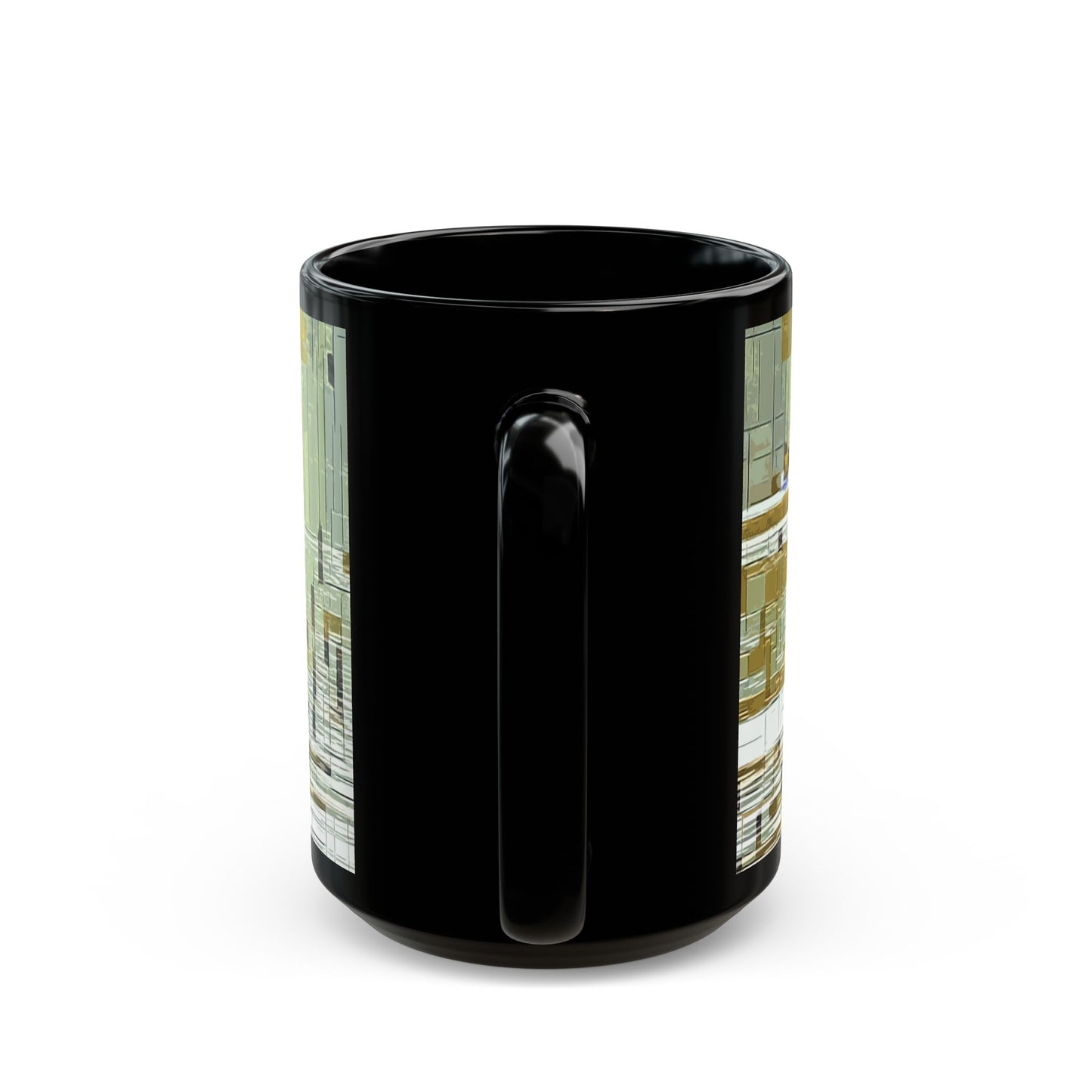 Kayak in the River- 11 oz or 15 oz Ceramic Black Mugs