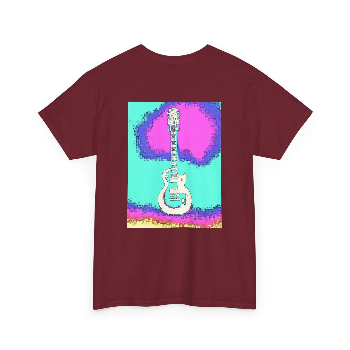Psychedelic Guitar- Amazing Unisex Heavy Cotton Short Sleeve Tee Shirts!