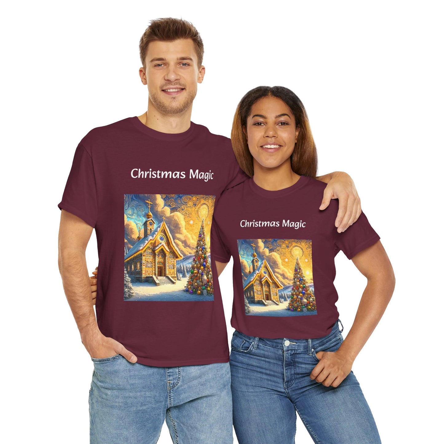 Magic Christmas Amazing Unisex Heavy Cotton Short Sleeve Tee Shirts!