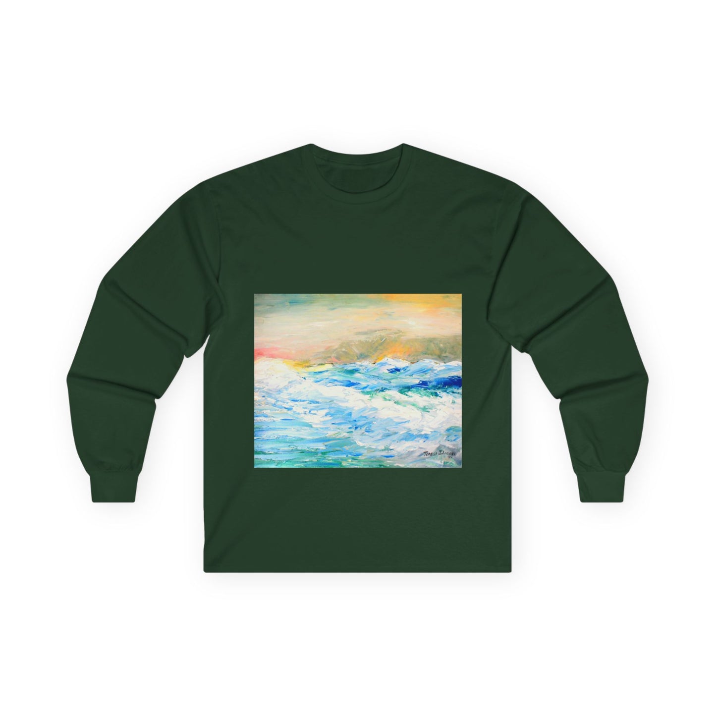 "God is Stirring the Sea" Long Sleeve Casual Unisex Tee Shirt