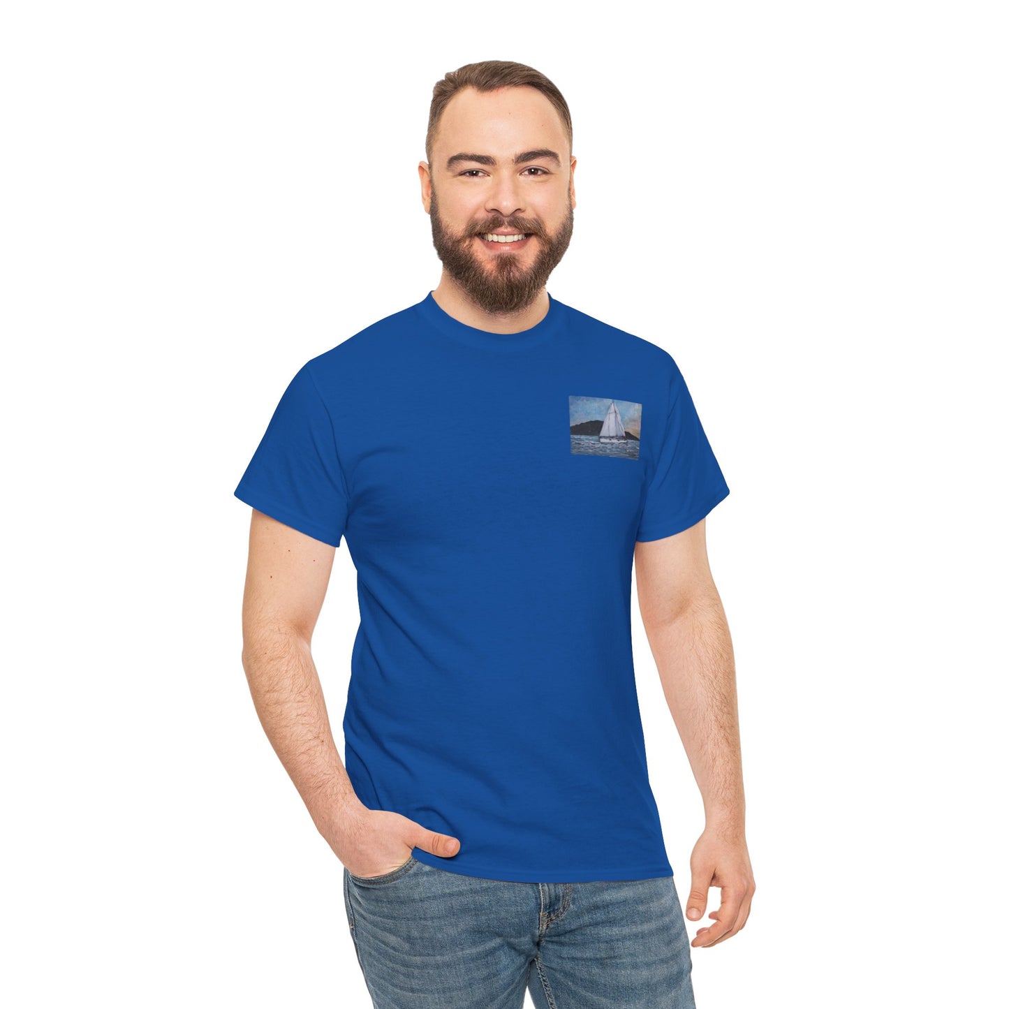 Smoothly Sailing - Amazing Unisex Heavy Cotton Short Sleeve Tee Shirts!