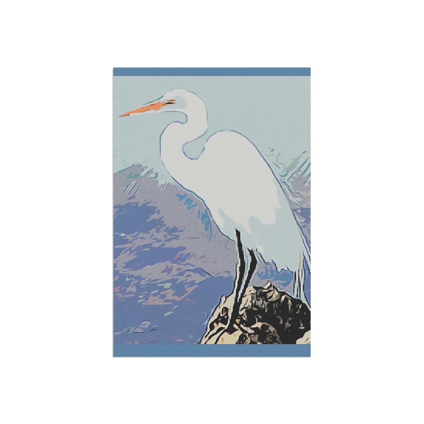 White Heron. Garden & House Banner