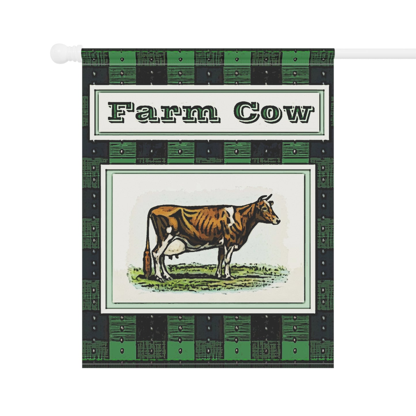 Farm Cow. Garden & House Banner