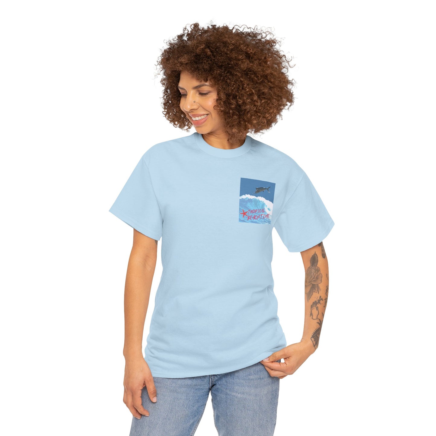 Tropical Beach Time - Amazing Unisex Heavy Cotton Tee