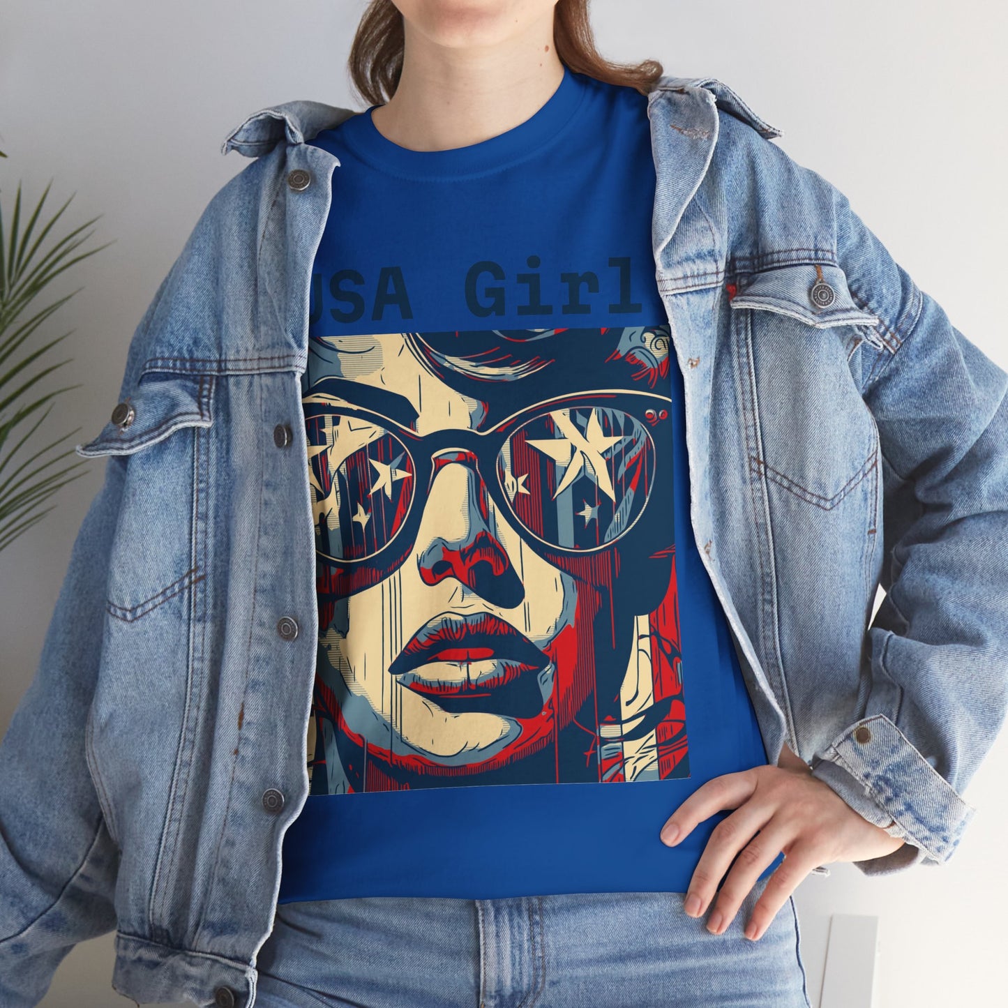 "USA Girl" Amazing Unisex Heavy Cotton Short Sleeve Tee Shirts!