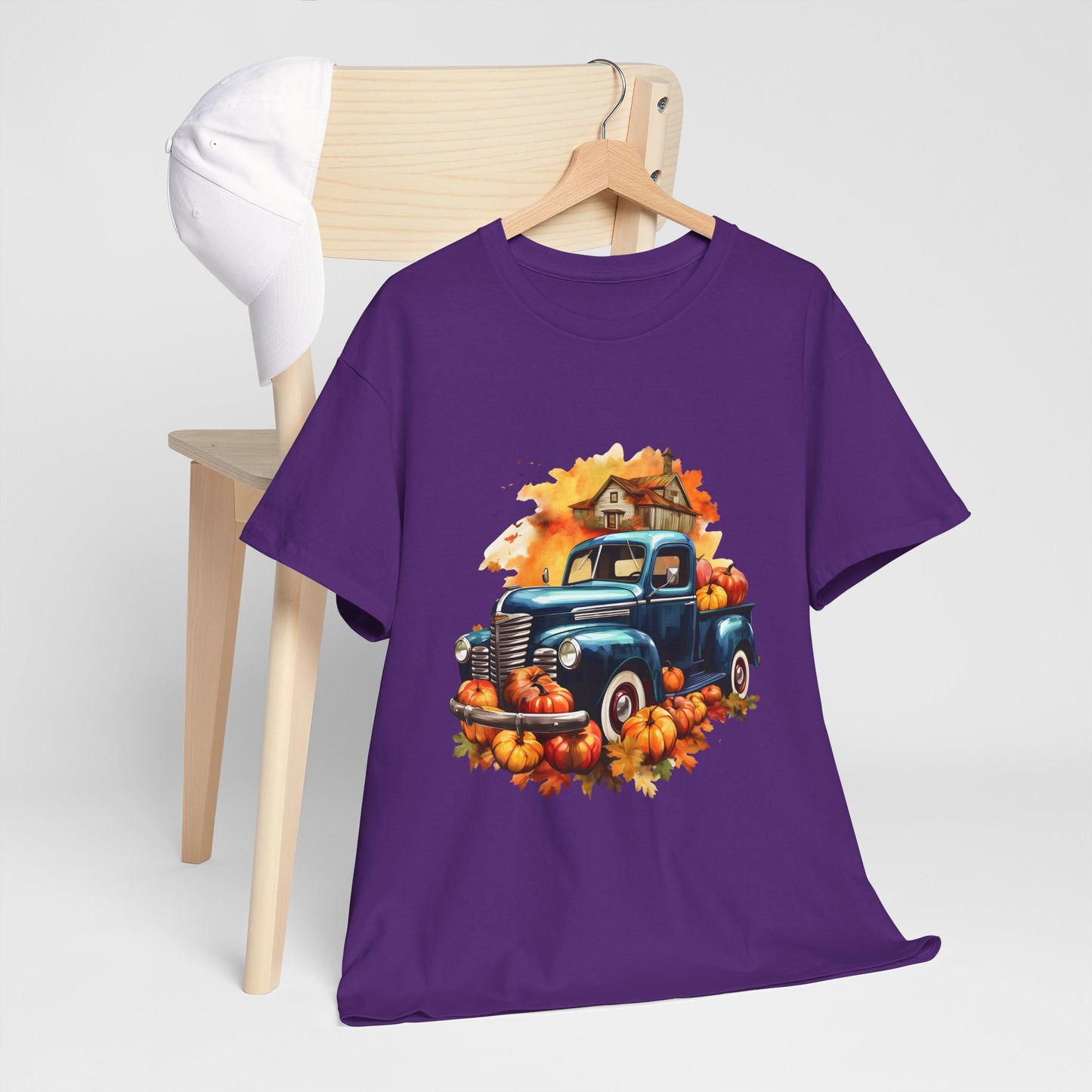 Fall Truck -Amazing Unisex Heavy Cotton Short Sleeve Tee Shirts!