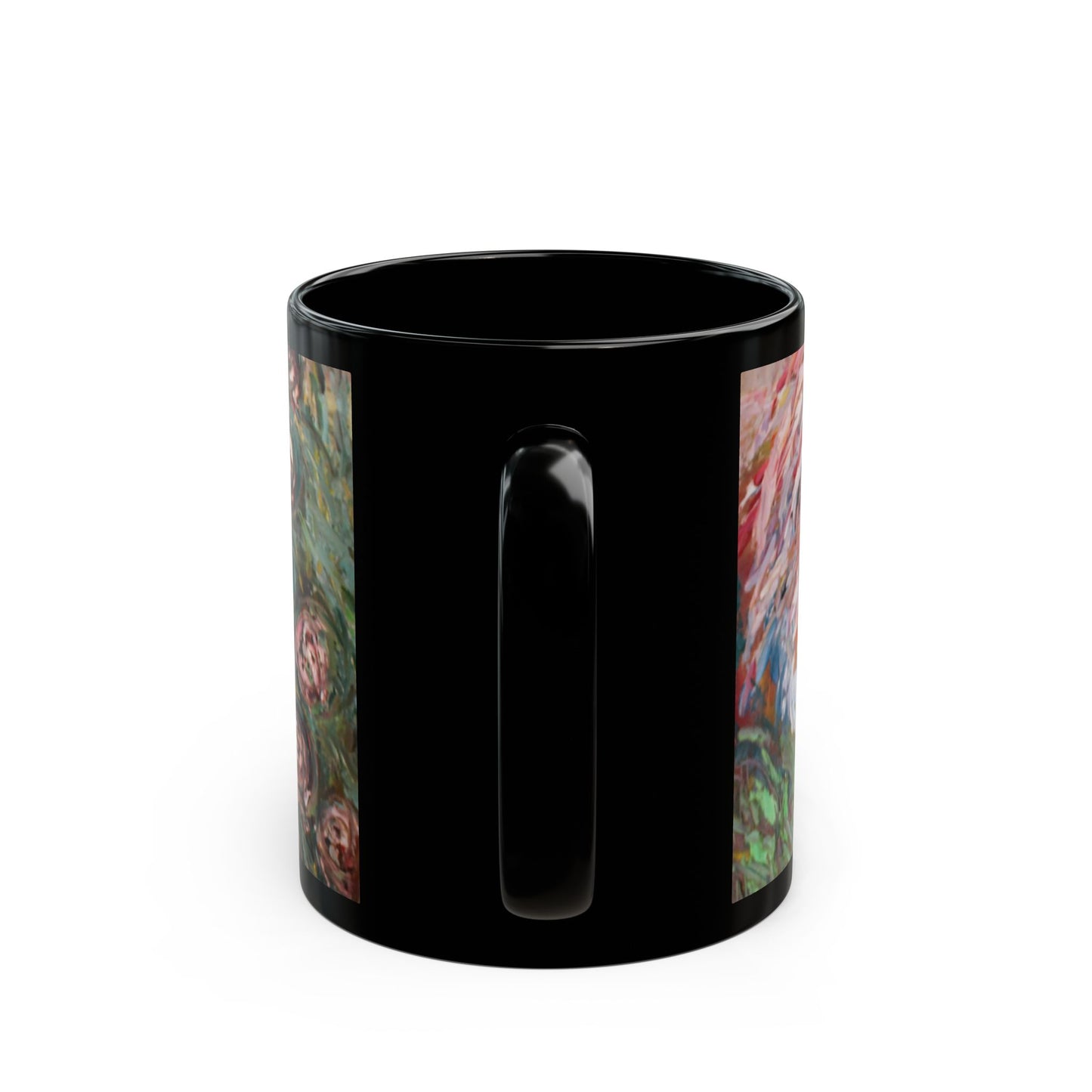 Betsy's Chickens - 11 oz or 15 oz Ceramic Black Mugs