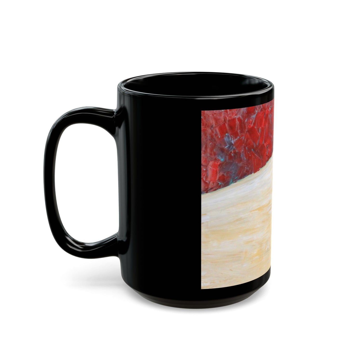 Playful Puppy - 11 oz or 15 oz Ceramic Black Mugs