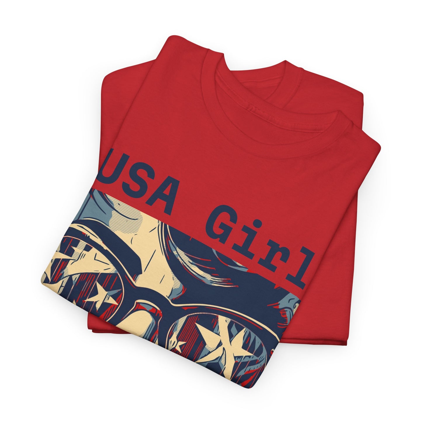 "USA Girl" Amazing Unisex Heavy Cotton Short Sleeve Tee Shirts!