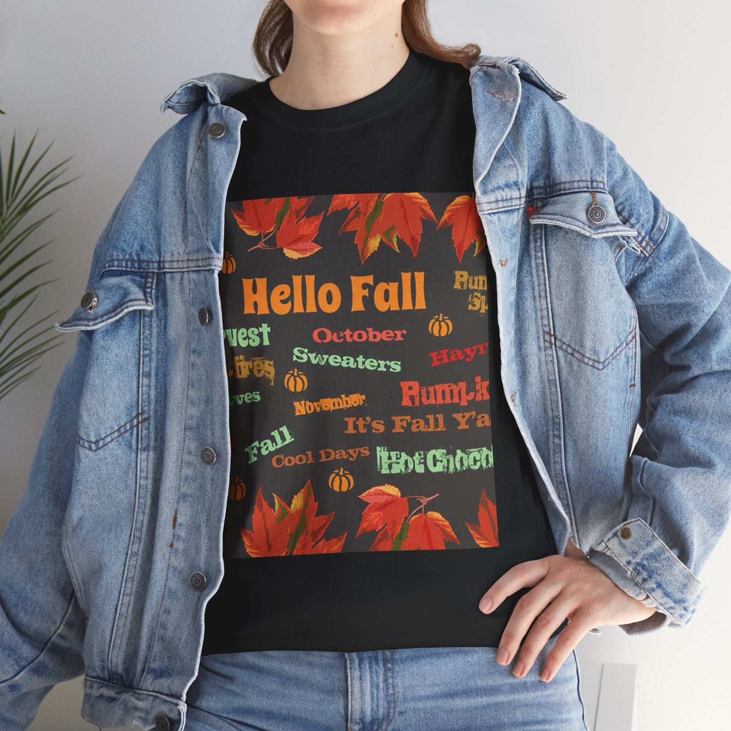 Hello Fall - Amazing Unisex Heavy Cotton Short Sleeve Tee Shirts!