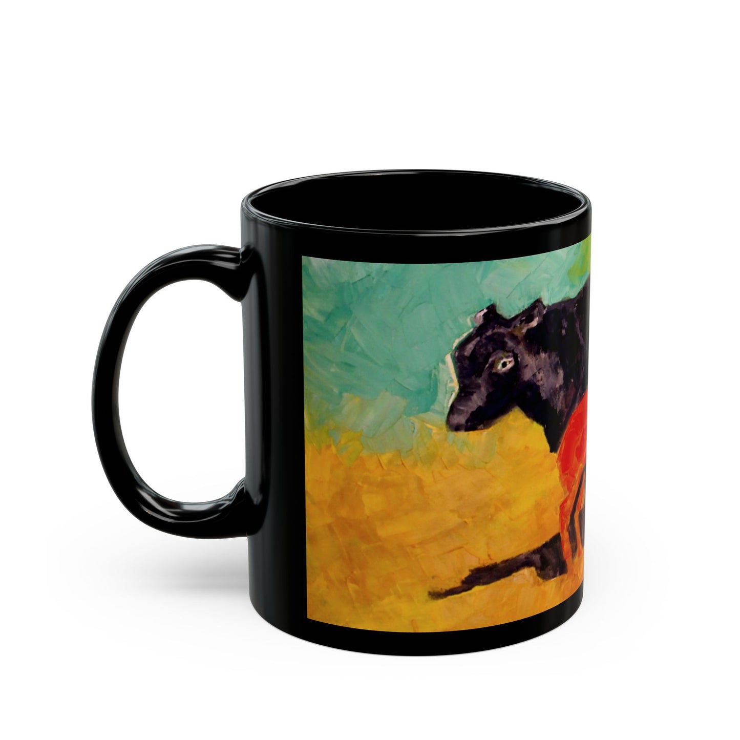 Allison's Cow and Calf - 11 oz or 15 oz Ceramic Black Mugs