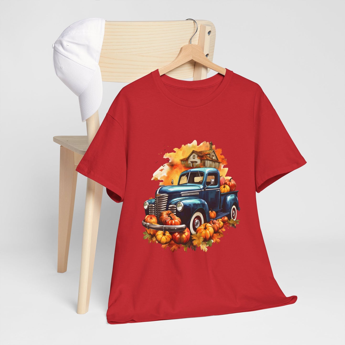 Fall Truck -Amazing Unisex Heavy Cotton Short Sleeve Tee Shirts!