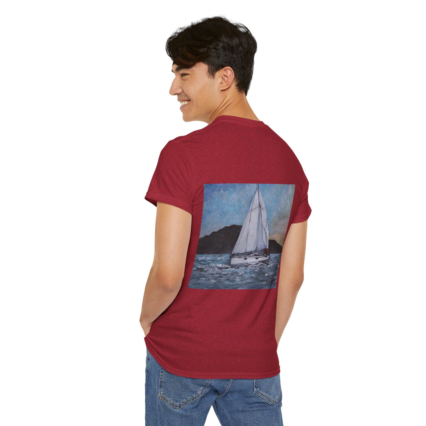 Smoothly Sailing - Amazing Unisex Heavy Cotton Short Sleeve Tee Shirts!
