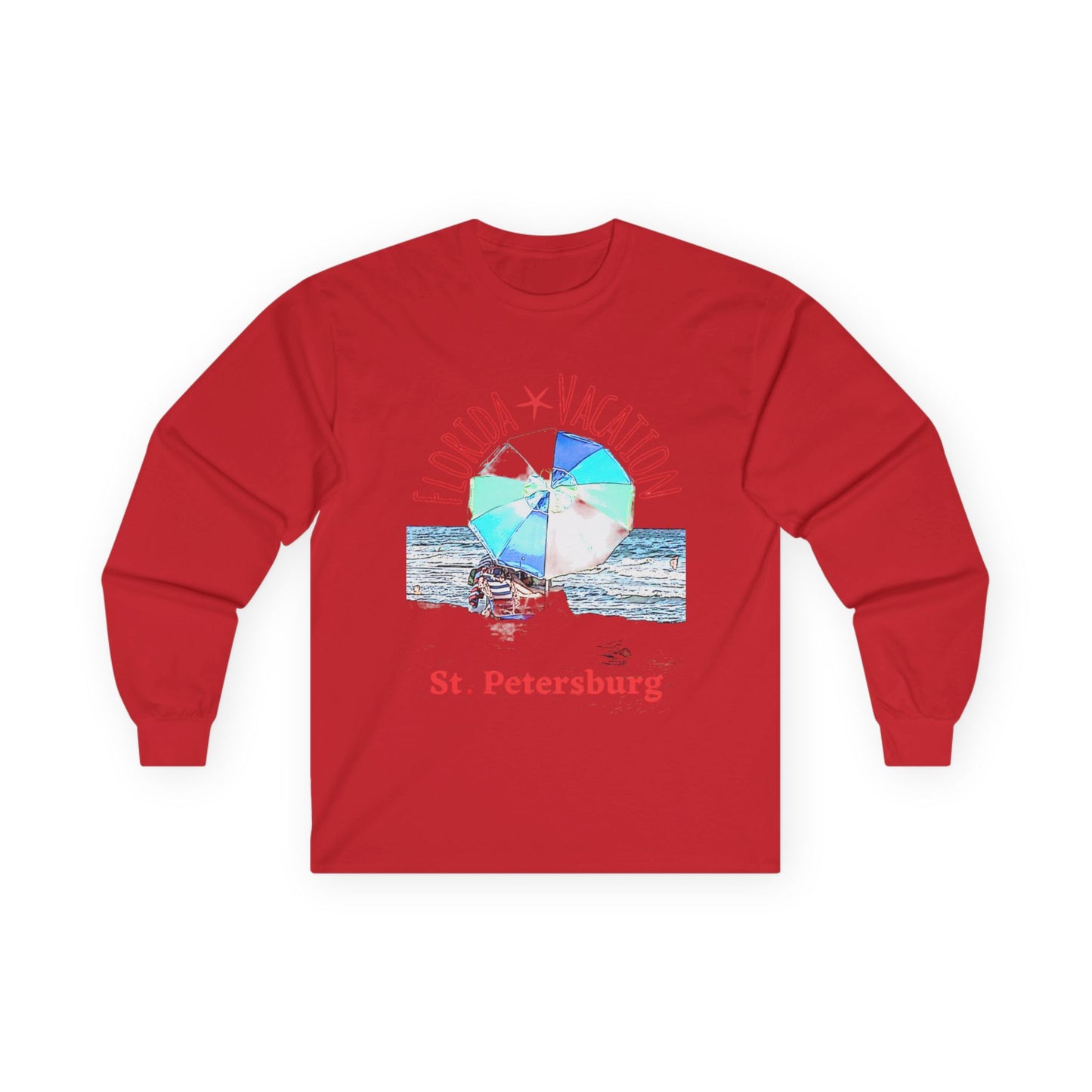 "Florida Vacation St. Petersburg" Long Sleeve Casual Unisex Tee Shirt