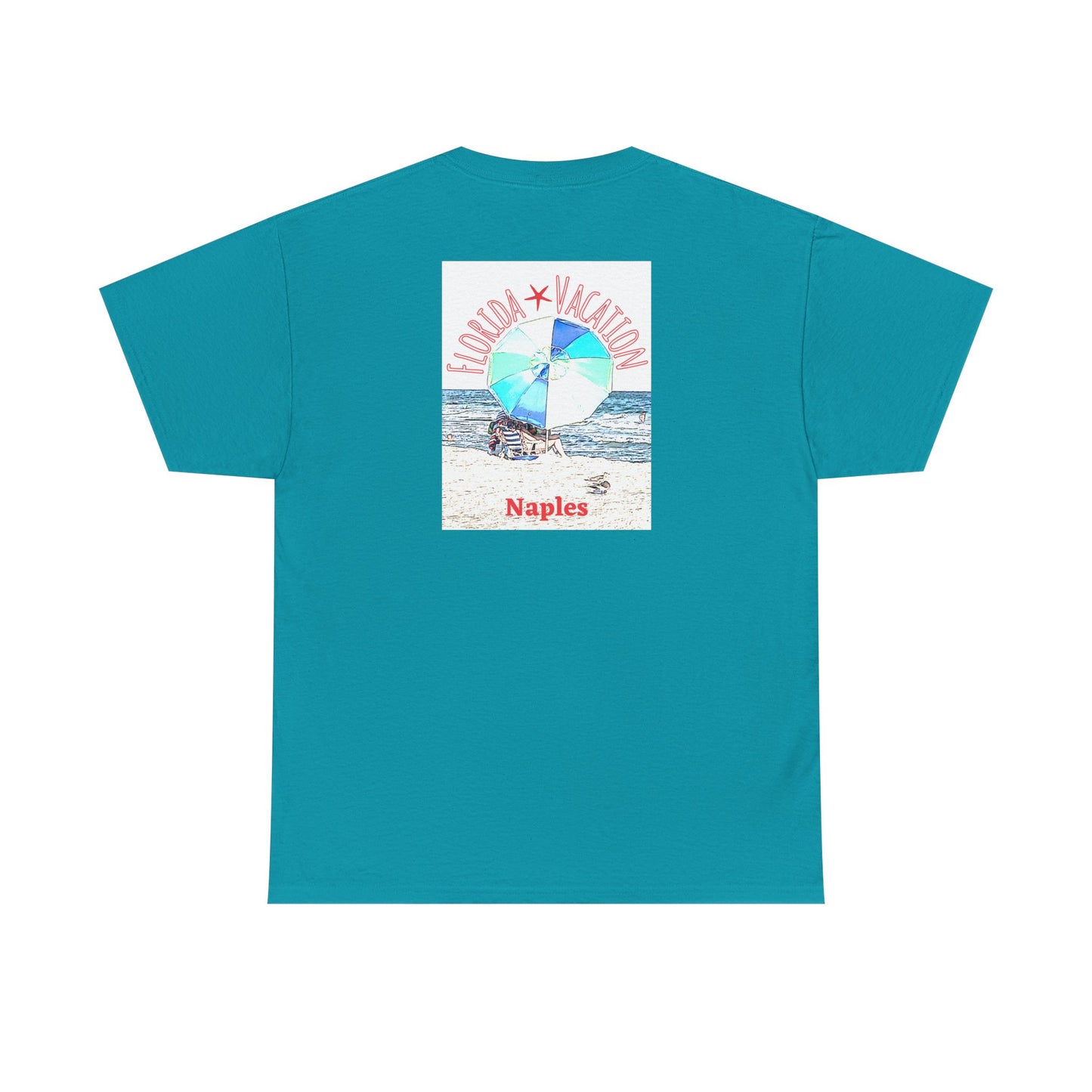Florida Vacation Naples -Amazing Unisex Heavy Cotton Short Sleeve Tee Shirts!