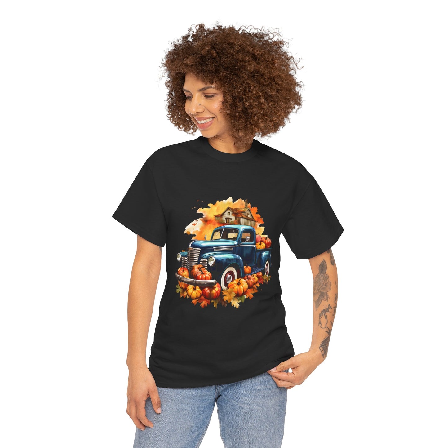 Fall Truck -Amazing Unisex Heavy Cotton Short Sleeve Tee Shirts!
