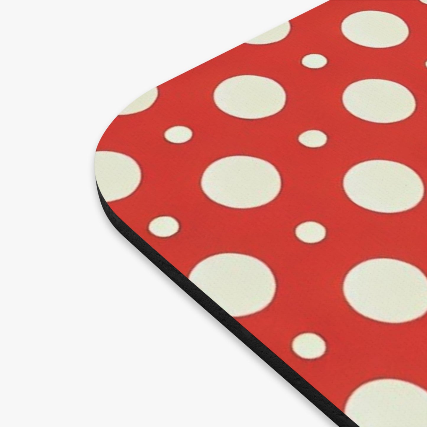 Red and White Polka Dots Mousepad