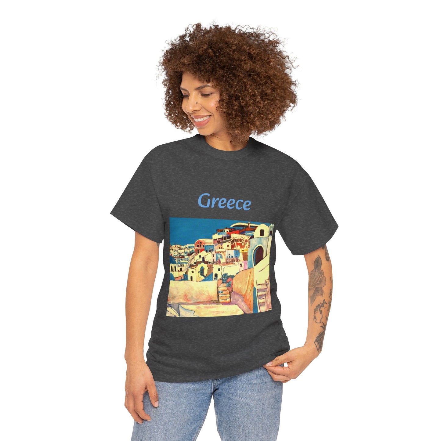 Greece - Amazing Unisex Heavy Cotton Short Sleeve Tee Shirts!