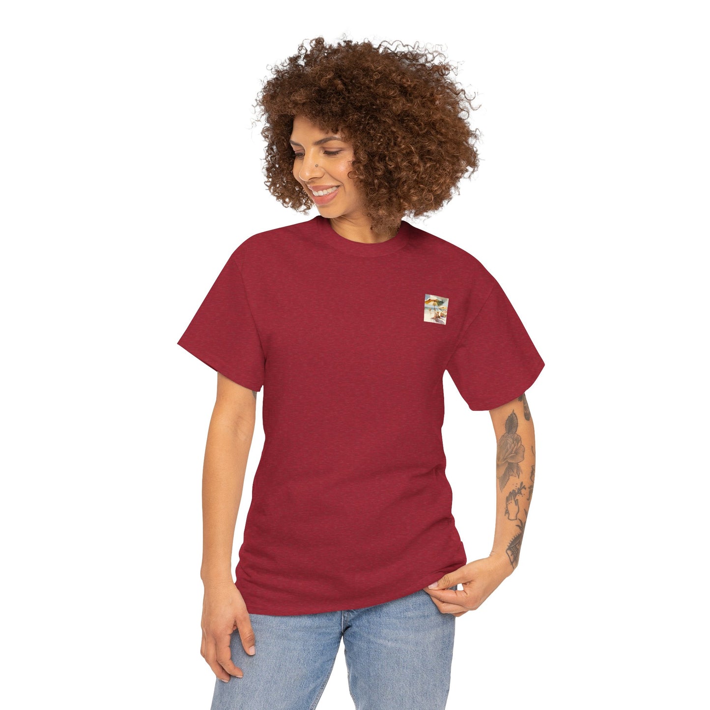 At the Beach Amazing Unisex Heavy Cotton Short Sleeve Tee Shirts!
