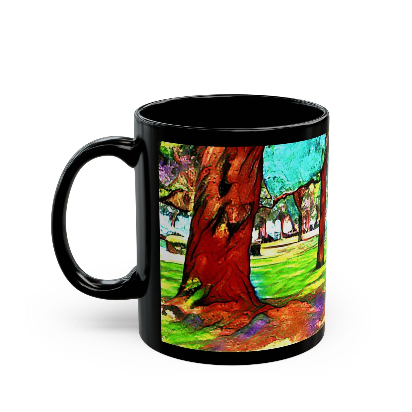 Savannah Walk - 11 oz or 15 oz Ceramic Black Mugs