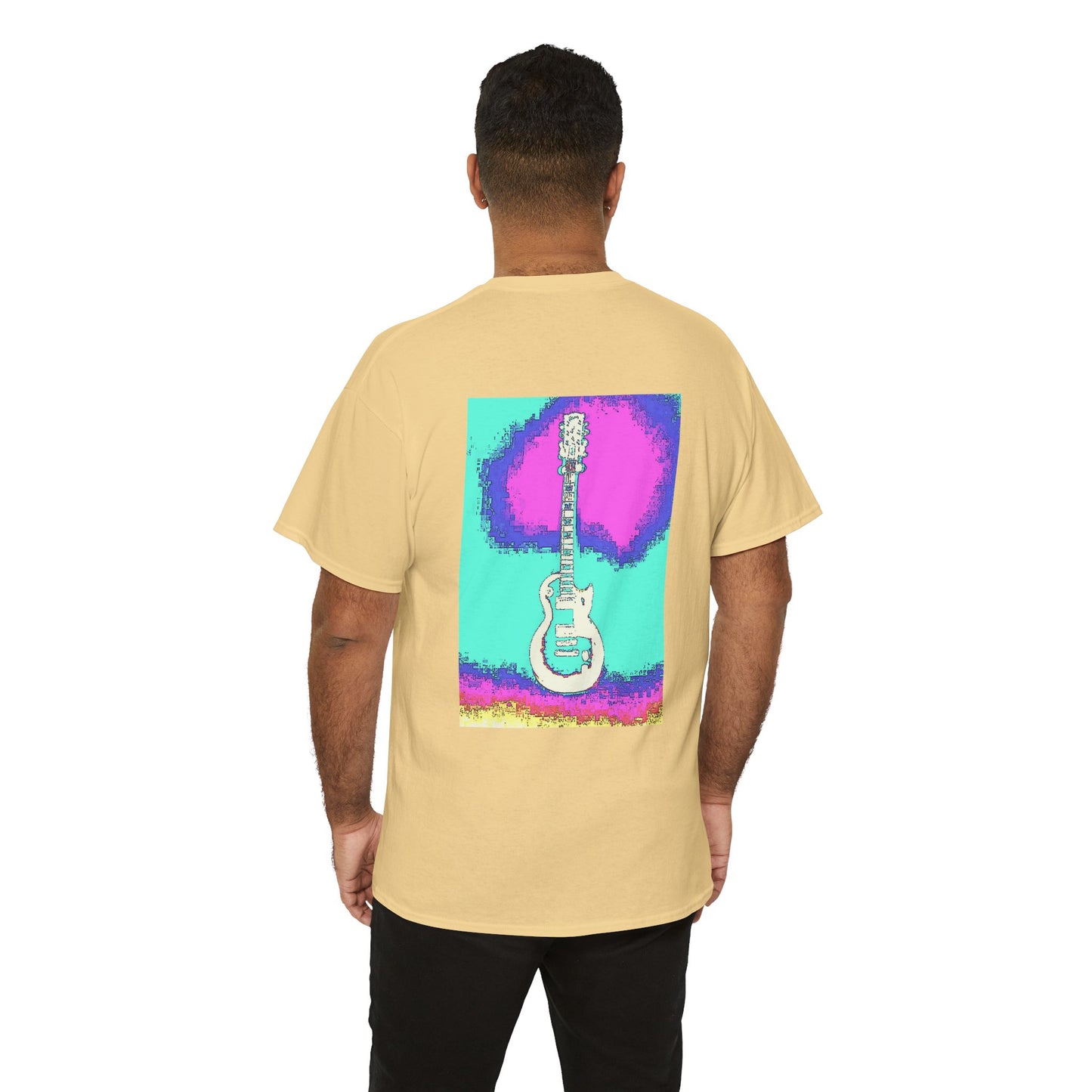 Psychedelic Guitar- Amazing Unisex Heavy Cotton Short Sleeve Tee Shirts!