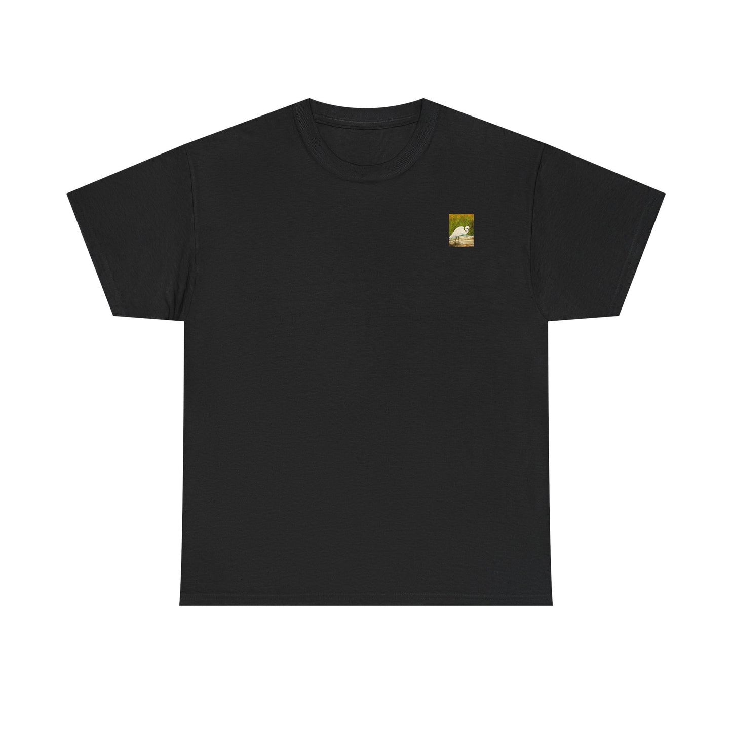 White Egret- Amazing Unisex Heavy Cotton Short Sleeve Tee Shirts!