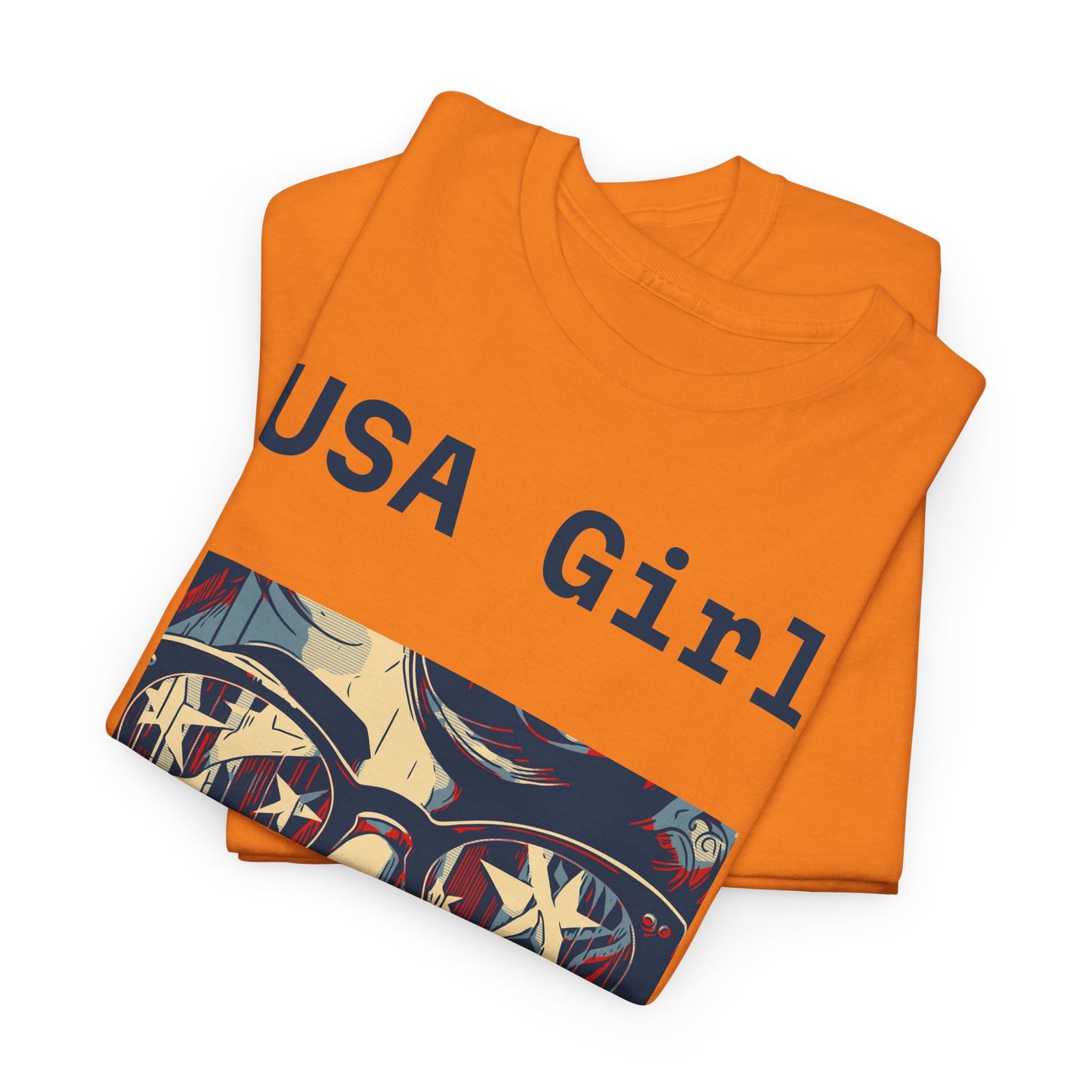 "USA Girl" - Amazing Unisex Heavy Cotton Short Sleeve Tee Shirts!