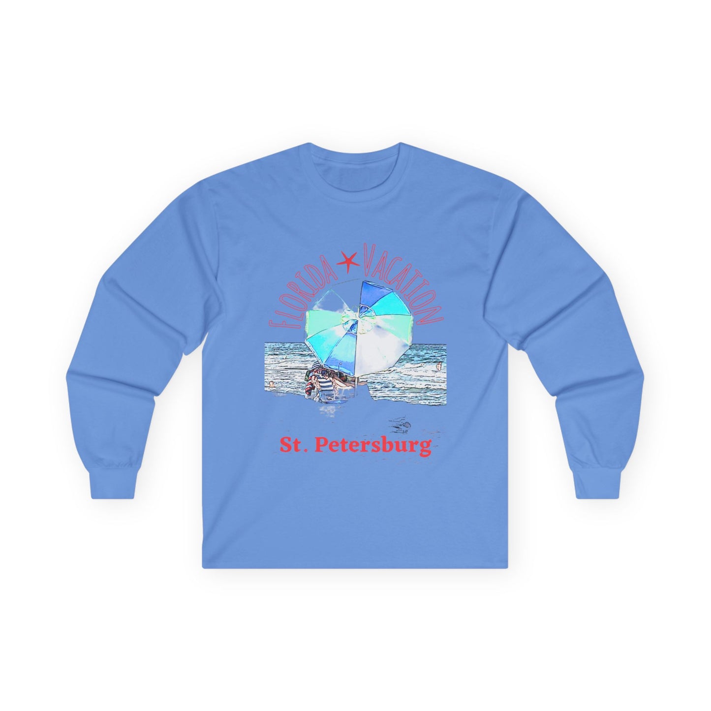 "Florida Vacation St. Petersburg" Long Sleeve Casual Unisex Tee Shirt