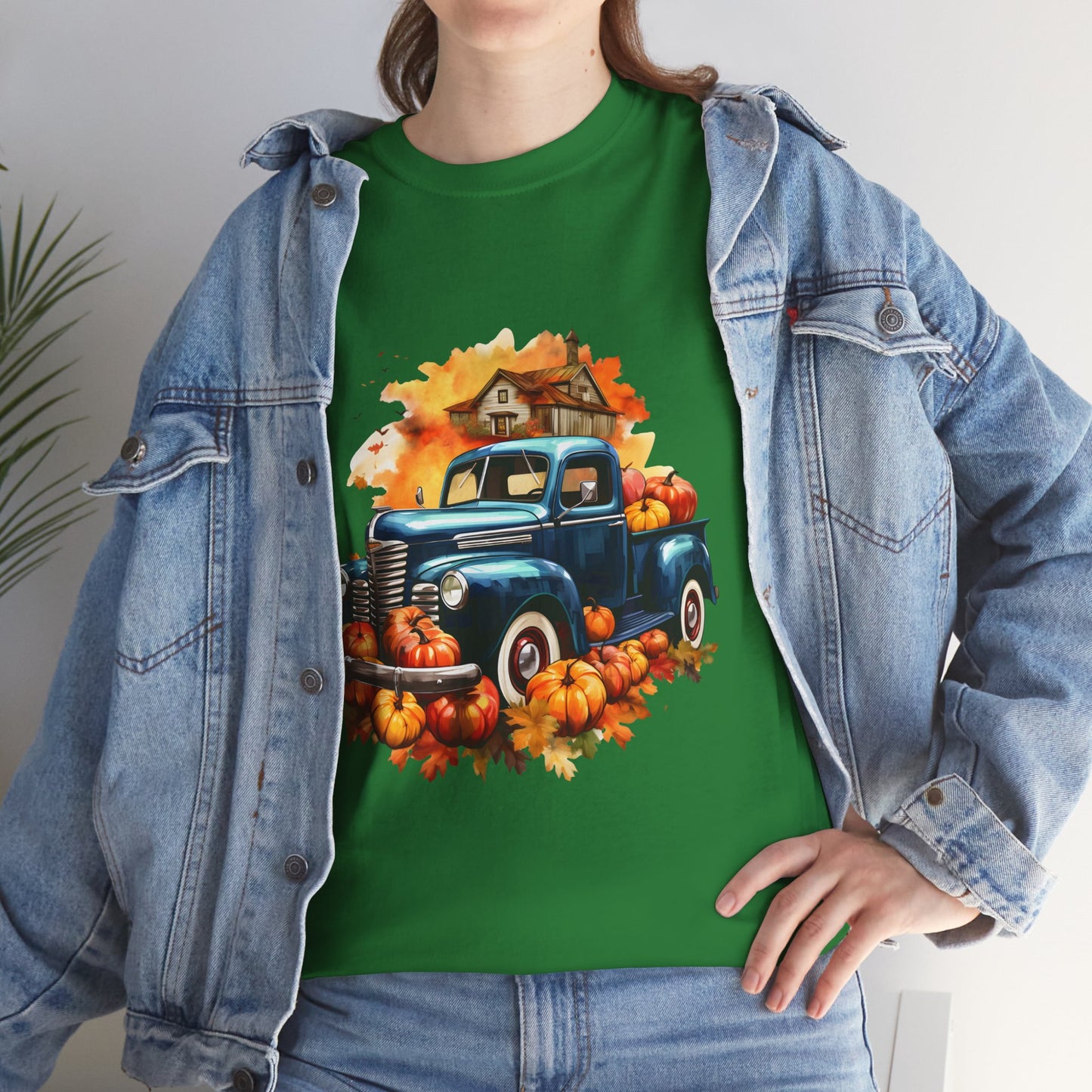 Fall Truck -Amazing Unisex Heavy Cotton Short Sleeve Tee Shirts!