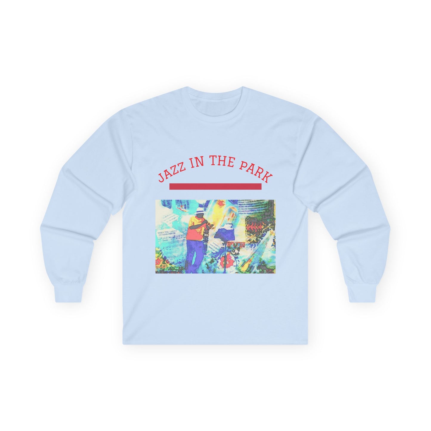 "Jazz in the Park" Long Sleeve Casual Unisex Tee Shirt