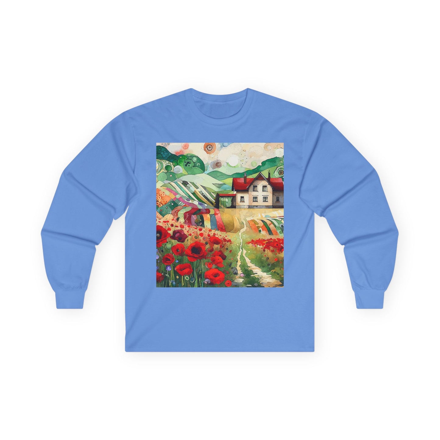 "Poppy Hill House" Long Sleeve Casual Unisex Tee Shirt