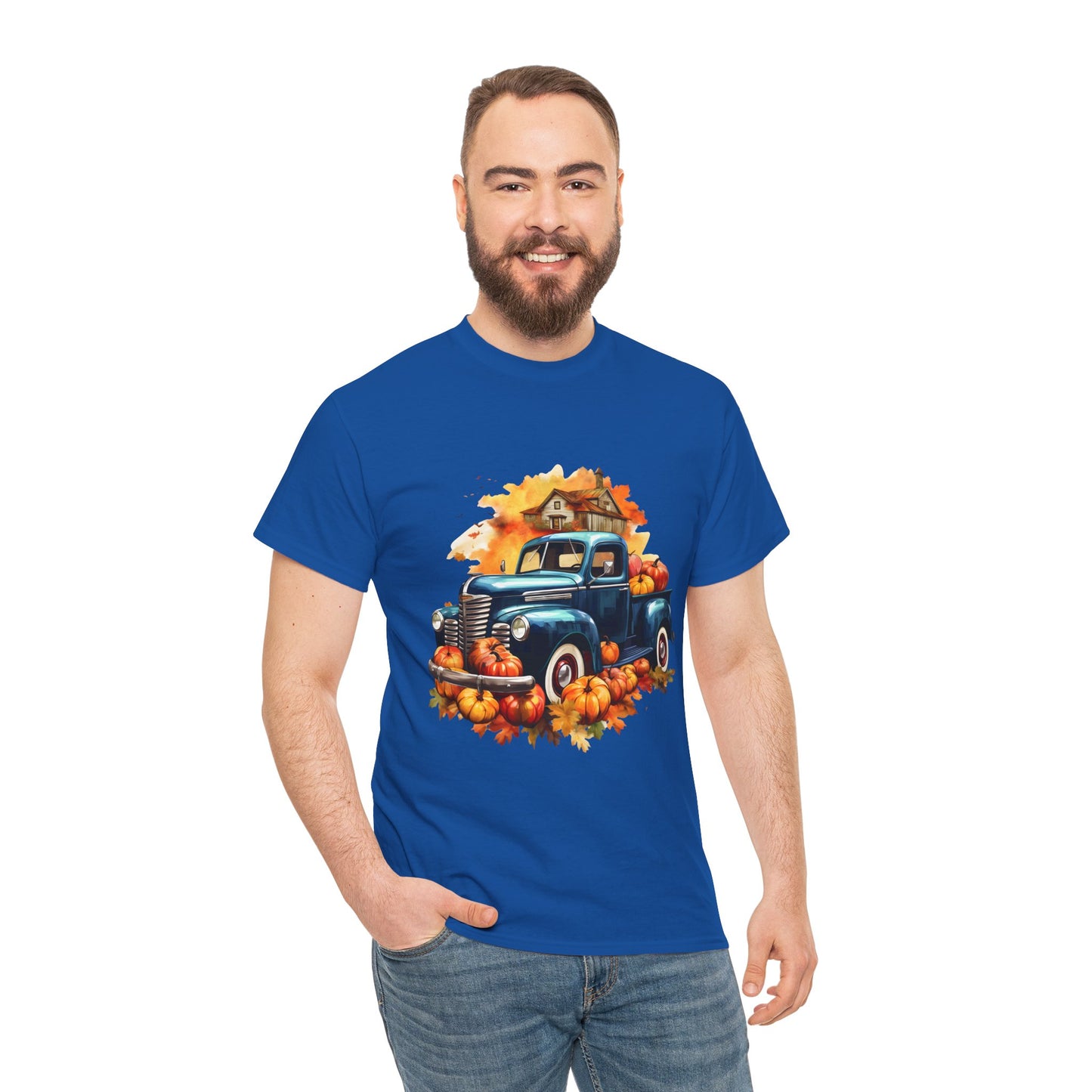 Fall Truck -Amazing Unisex Heavy Cotton Short Sleeve Tee Shirts!