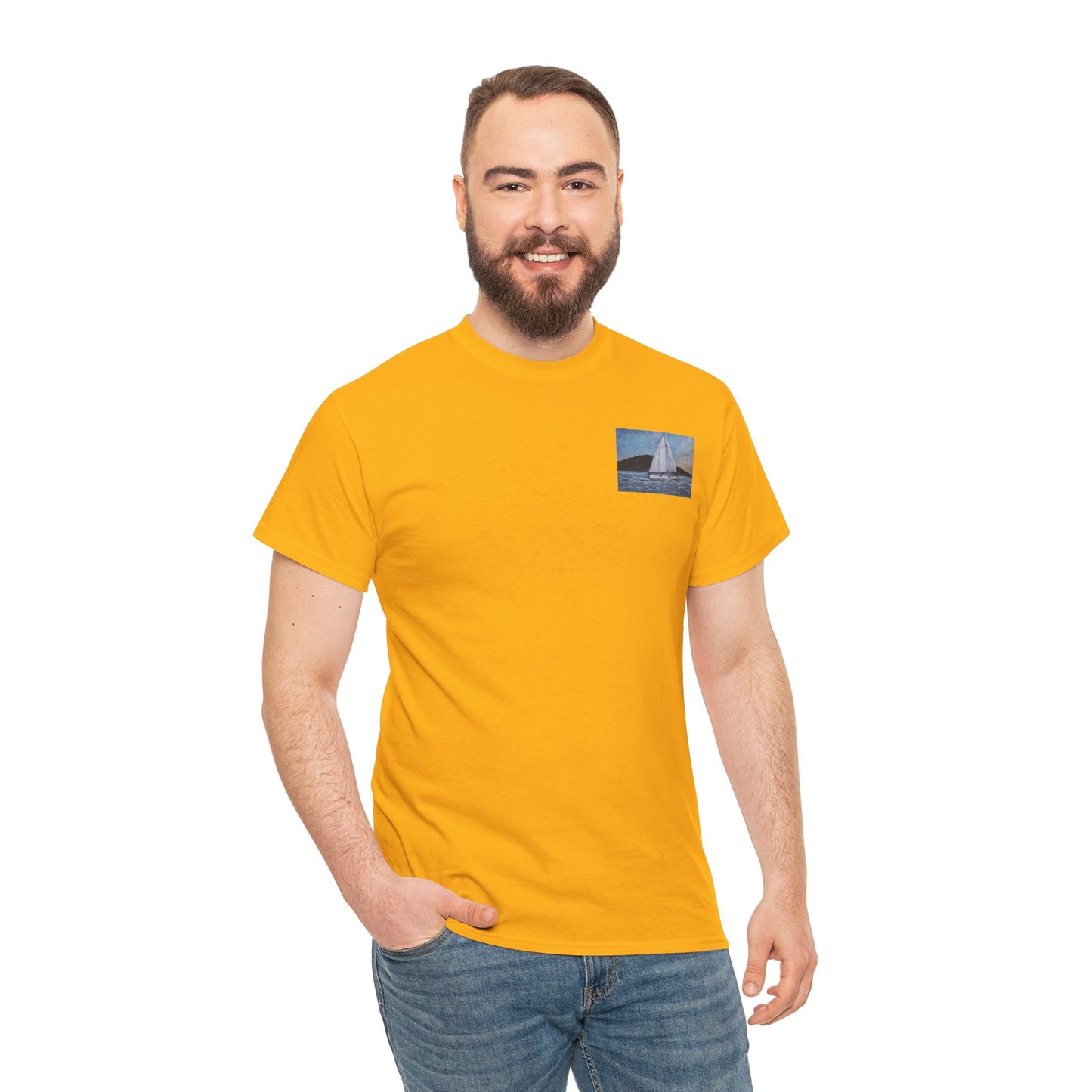 Smoothly Sailing - Amazing Unisex Heavy Cotton Short Sleeve Tee Shirts!
