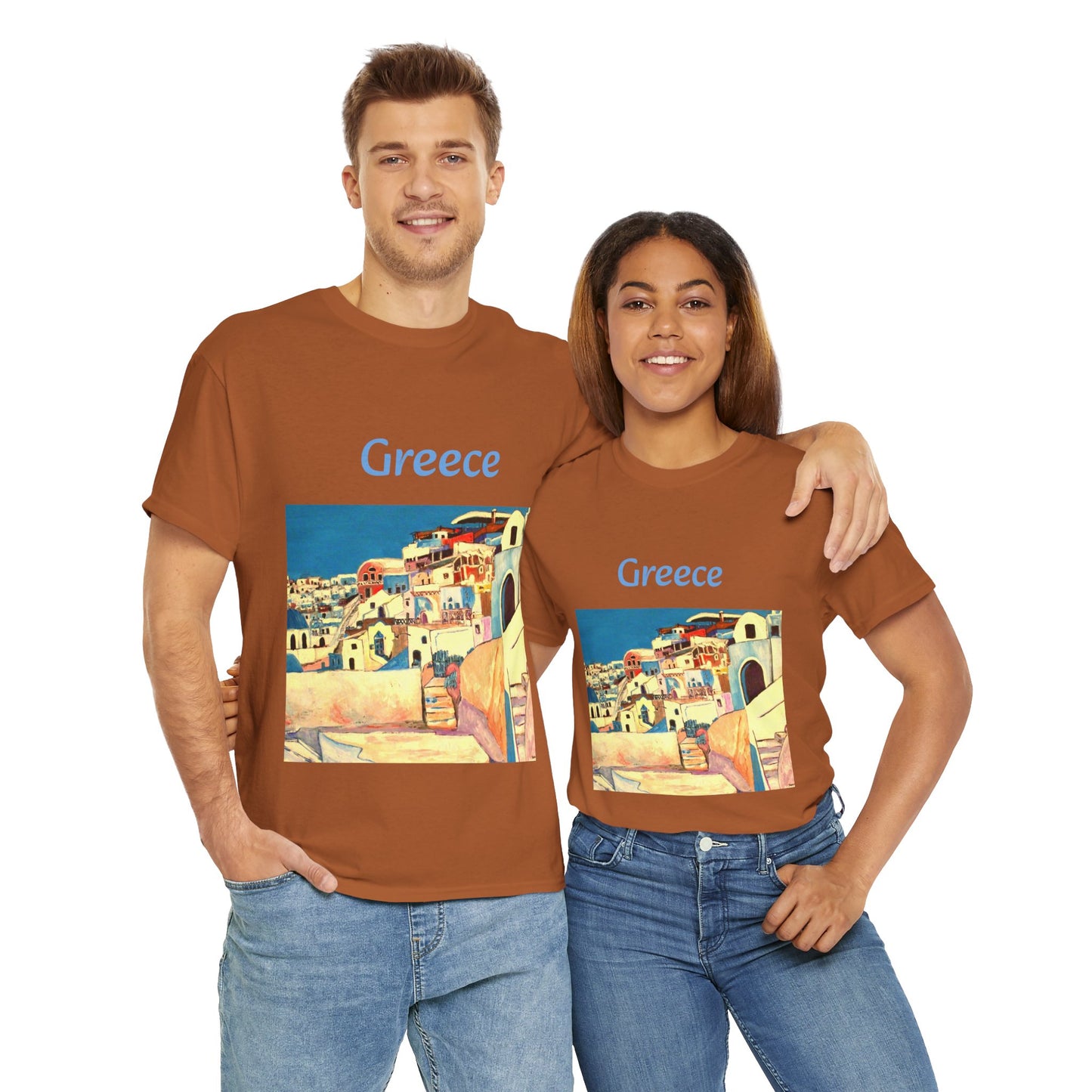 Greece - Amazing Unisex Heavy Cotton Short Sleeve Tee Shirts!