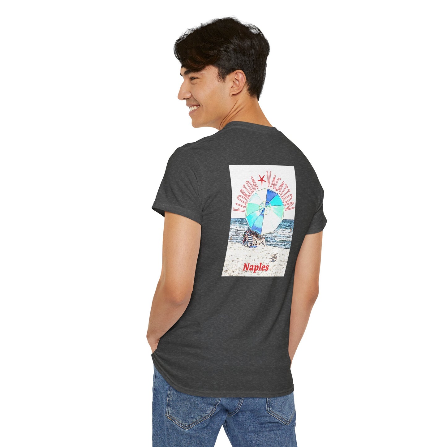 Florida Vacation Naples -Amazing Unisex Heavy Cotton Short Sleeve Tee Shirts!