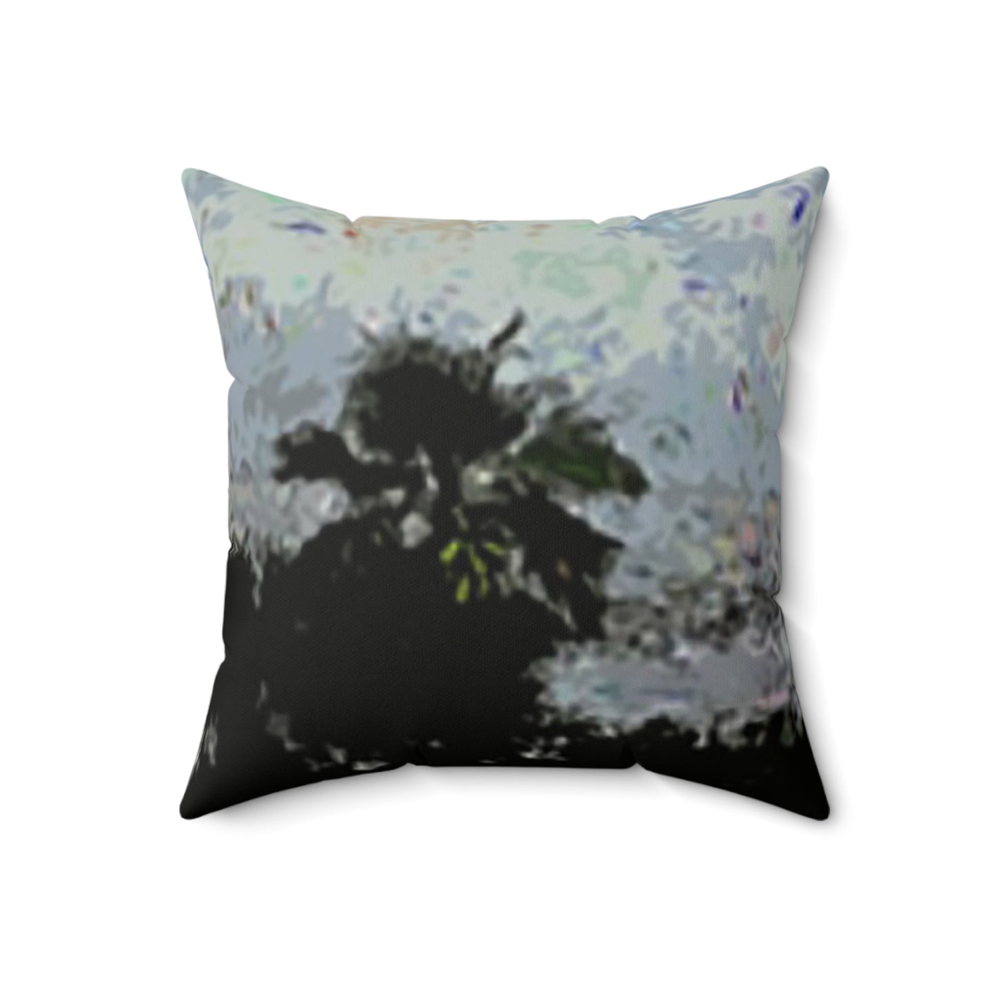 Beach from Above Faux Suede Square Pillow