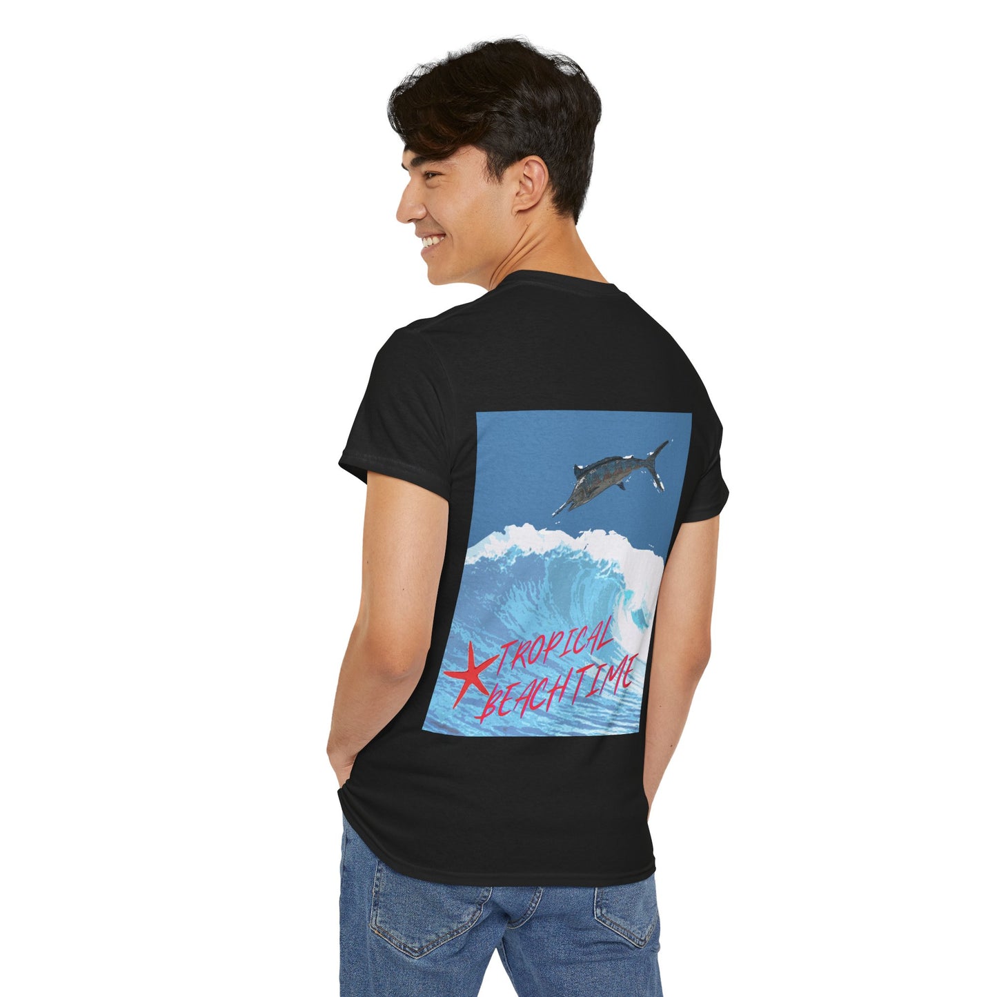 Tropical Beach Time - Amazing Unisex Heavy Cotton Tee