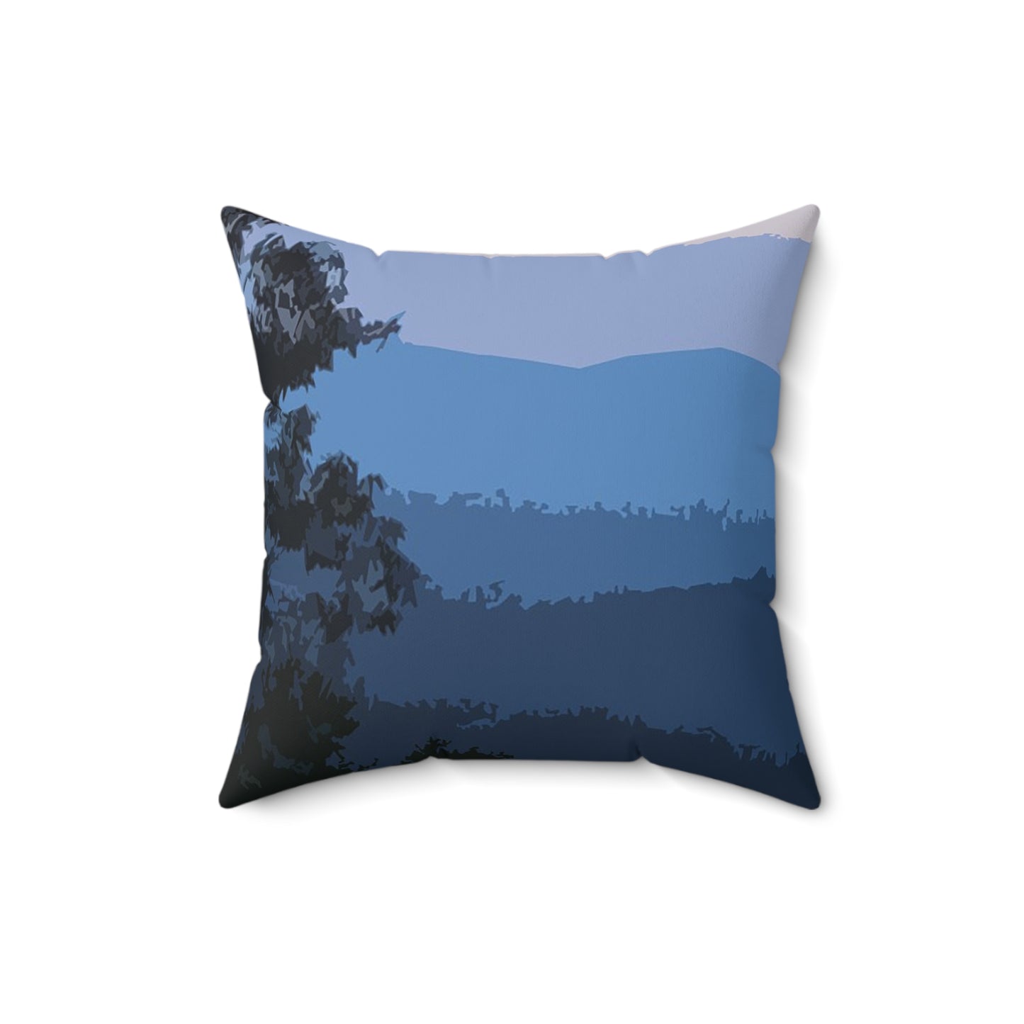 Sunset in the Mountains Faux Suede Square Pillow