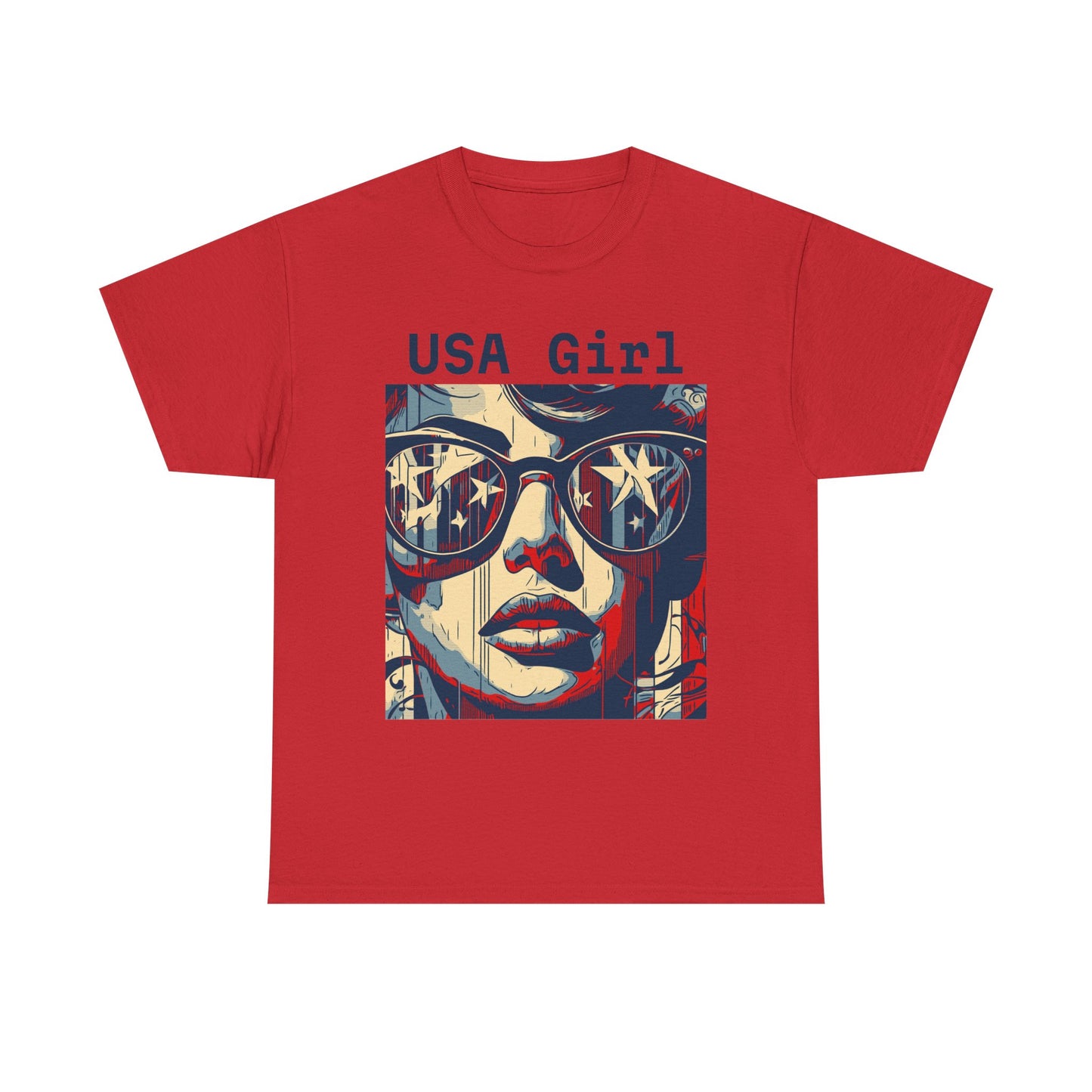 "USA Girl" Amazing Unisex Heavy Cotton Short Sleeve Tee Shirts!