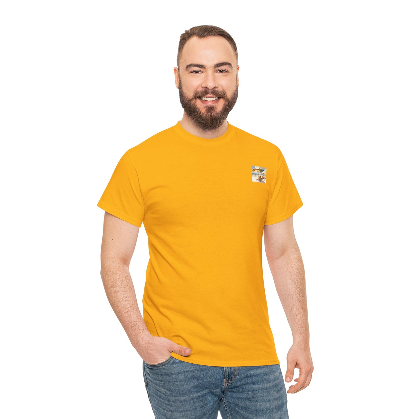 At the Beach Amazing Unisex Heavy Cotton Short Sleeve Tee Shirts!