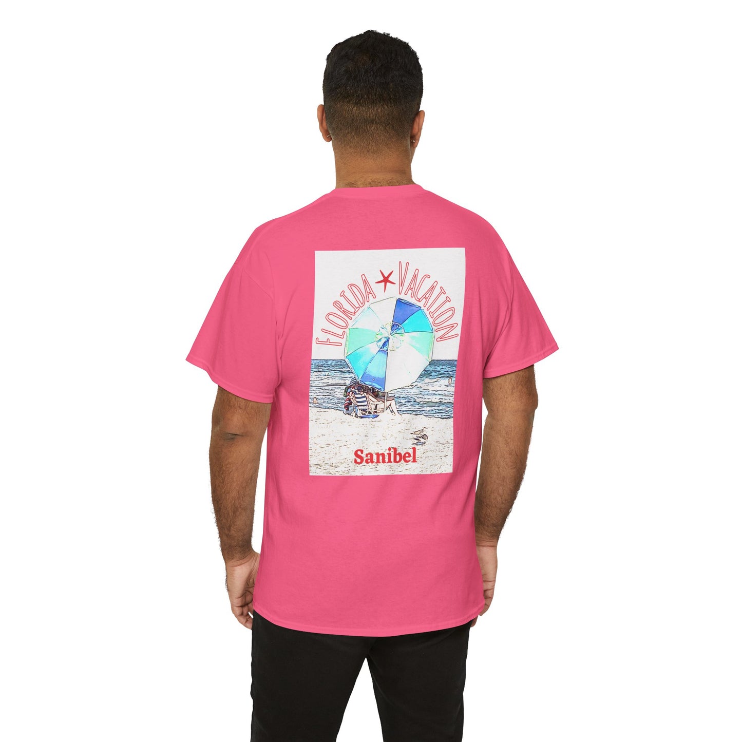 Florida Vacation Sanibel - Amazing Unisex Heavy Cotton Short Sleeve Tee Shirts!